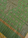 Banarasee Cotton Mix Ghichha Work Salwar Kameez Fabric With Dupatta-Green