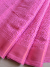 Banarasee Handwoven Semi Silk Saree With Copper Zari Buti Design-Pink