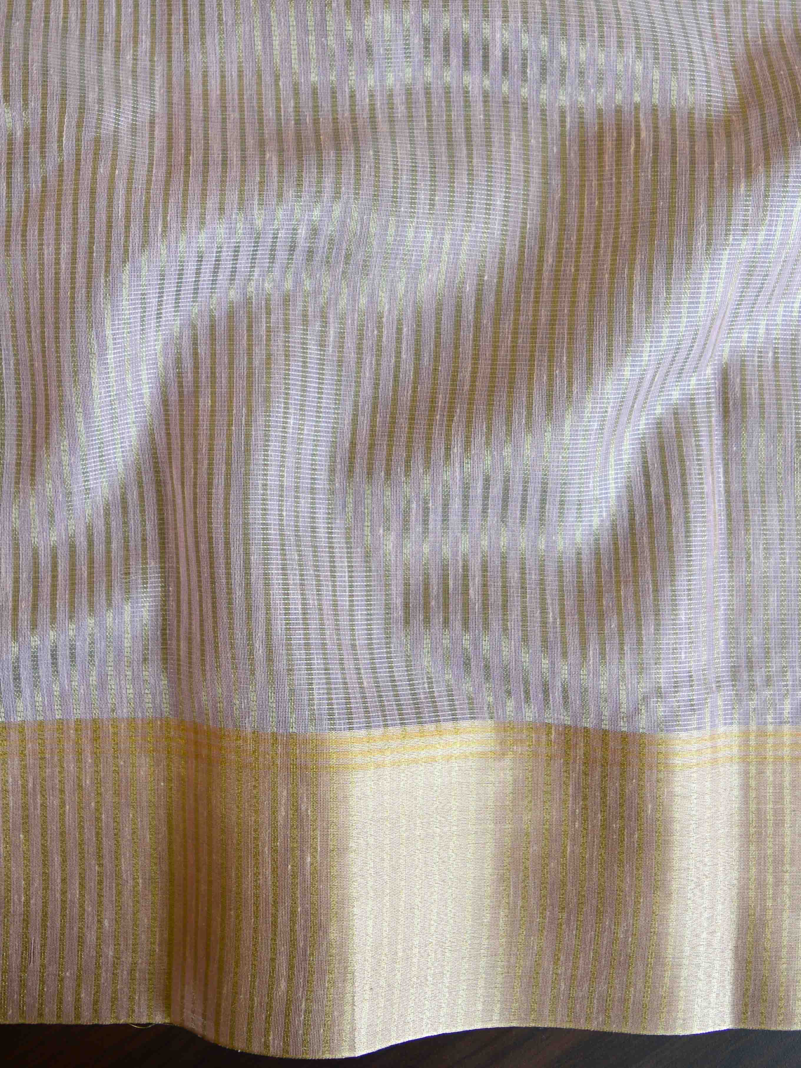 Banarasee Cotton Silk Saree With Embroidered Buta & Zari Border-Pink