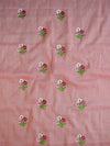 Banarasee Kota Doria Hand-Embroidered Salwar Kameez Dupatta Set-Pink