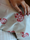 Banarasee Hand-Block Printed Chanderi Salwar Kameez Dupatta Fabric-White