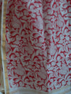 Banarasee Hand-Block Printed Chanderi Salwar Kameez Dupatta Fabric-White
