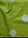 Bhagalpuri Silk Cotton Suit Set With Shibori Dye Design-Green & Red