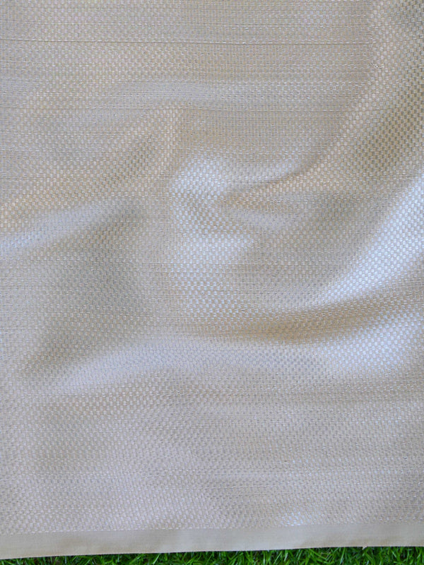 Banarasee Cotton Silk Saree With Zari Buti & Border-Beige