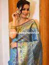 Banarasee Art Silk Saree With Zari Buta & Border-Green