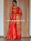 Banarasee Art Silk Saree With Zari Buta & Border-Red