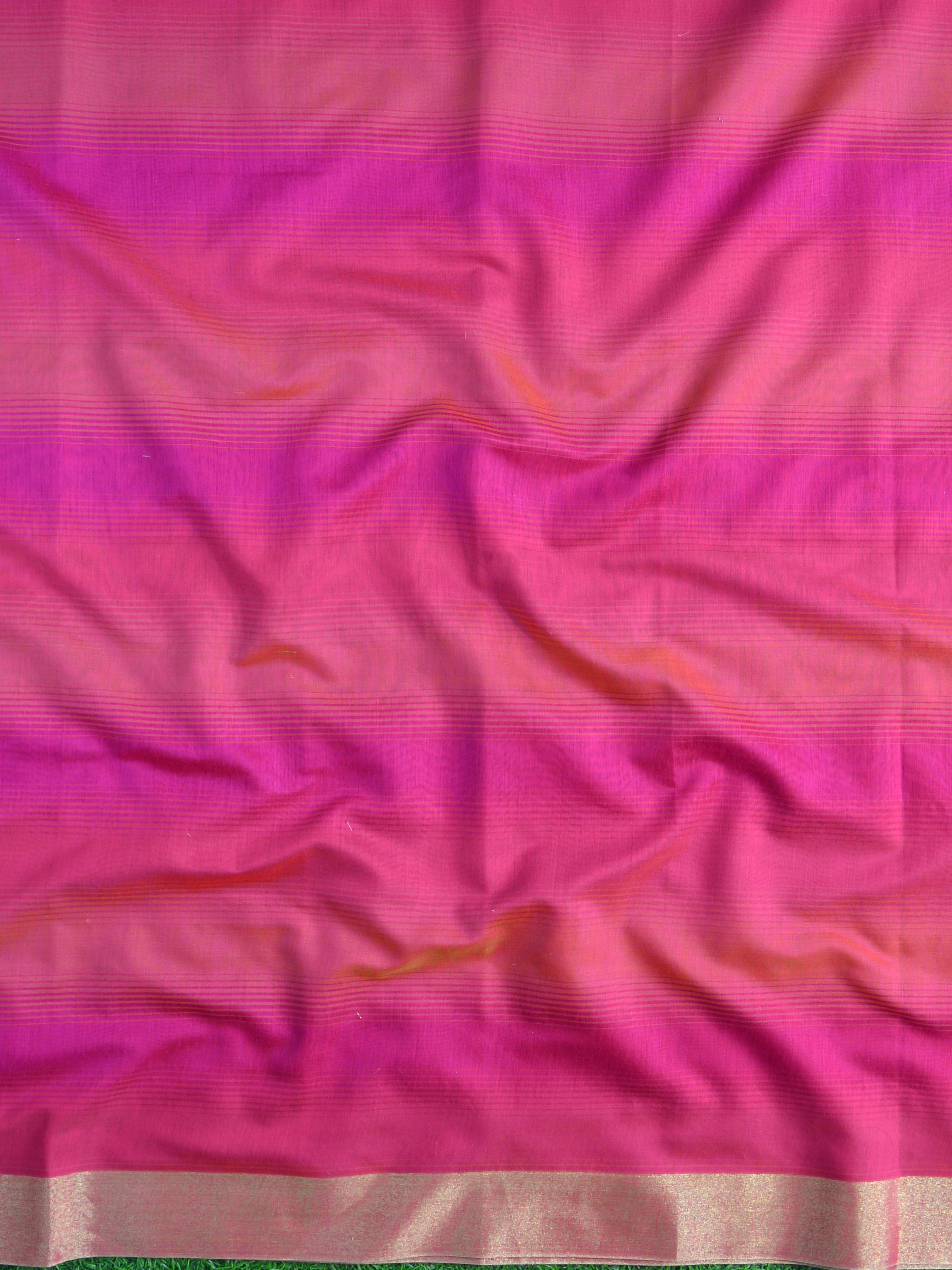 Banarasee Chanderi Cotton Salwar Kameez & Dupatta Set-Pink