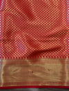 Banarasee Art Silk Saree With Zari Buta & Border-Red