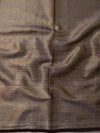 Banarasee Semi Silk Saree With Paisley Buti & Floral Pallu Design-Brown
