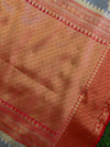 Banarasee/Banarasi Cotton Silk Saree With Buti Design-White & Red