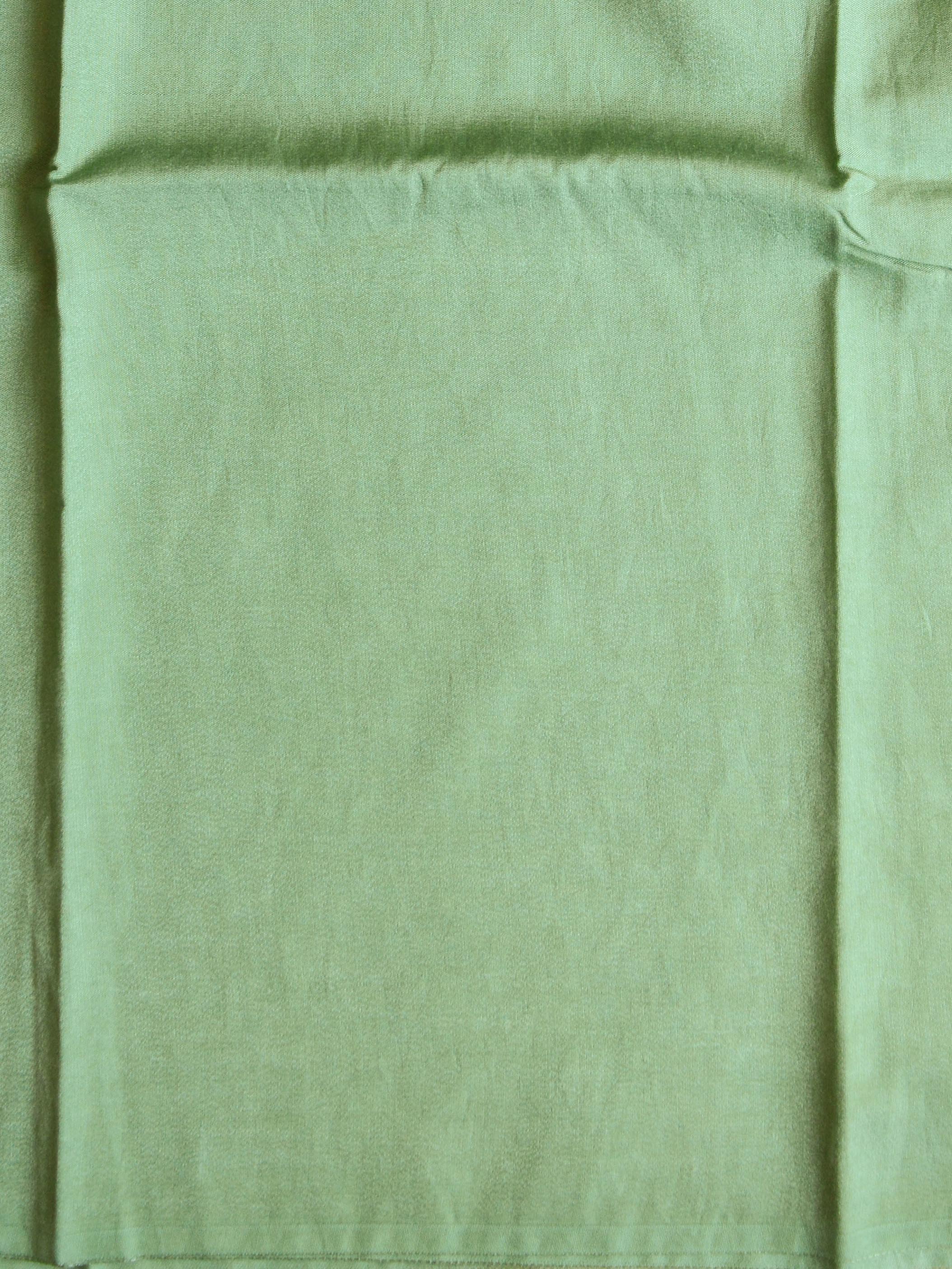Banarasee Handloom Chanderi Silk Ombre Dyed Zari Work Salwar Kameez Dupatta Set-Pastel Green