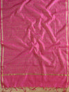 Banarasee Chanderi Salwar Kameez Gold Buta Fabric With Pink Dupatta-Peach & Pink