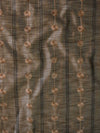 Banarasee Ghichha Embroidery Cotton Silk Salwar Kameez Fabric-Brown