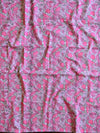 Handloom Mul Cotton Handblock Printed Suit Set-Pink & White