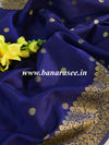 Banarasee Art Silk Buti Design Dupatta-Deep Blue