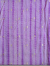 Banarasee Handloom Chanderi Silk Shibori Dyed Zari Work Salwar Kameez Dupatta Set-Lavender