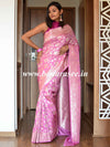 Banarasee Faux  Georgette Saree With Gold Zari Jaal Work-Pink