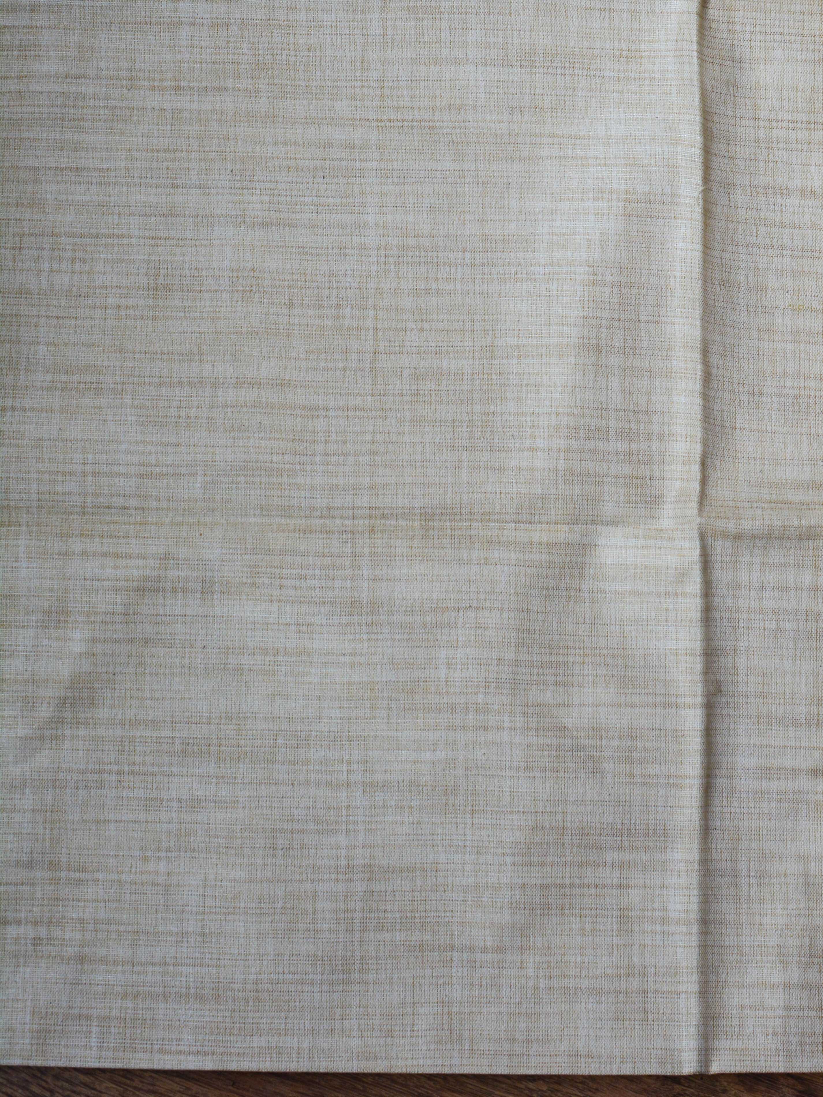 Handloom Khadi Cotton Salwar Kameez With Madhubani Print Dupatta-Beige & Yellow