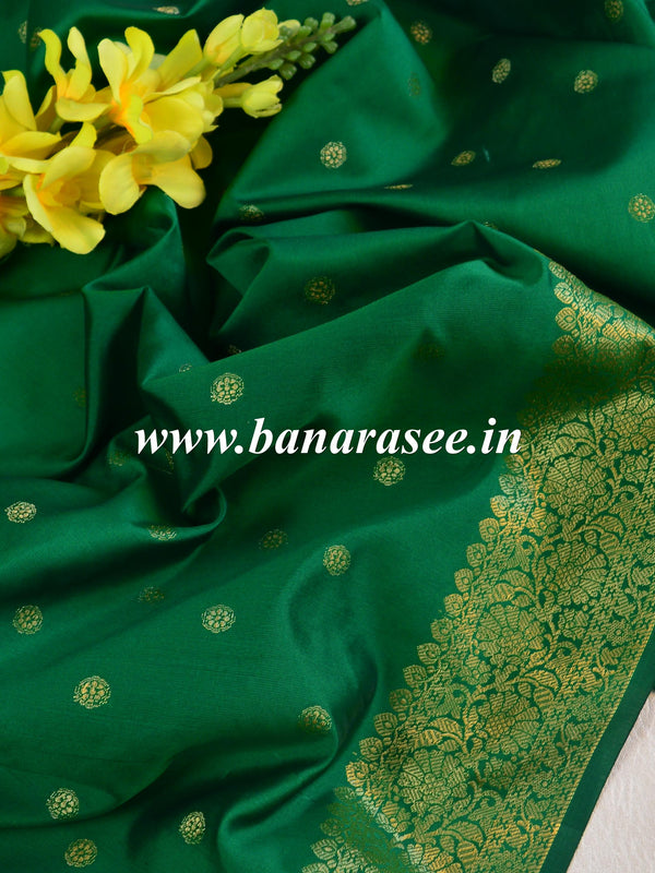 Banarasee Art Silk Buti Design Dupatta-Green