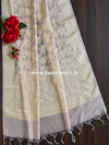 Banarasee Cotton Silk Jaal Pattern Dupatta-Beige