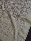 Banarasee Cotton Silk Jaal Pattern Dupatta-Beige