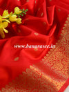 Banarasee Art Silk Buti Design Dupatta-Red
