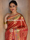 Banarasee Art Silk Saree With Zari Buta & Border-Maroon