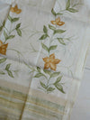 Handloom Hand-Painted Khadi Cotton Salwar Kameez Dupatta Set-Beige