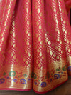 Banarasee Art Silk Saree With Zari Buta & Border-Maroon