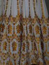 Banarasee Cotton Silk Unstitched Anarkali & Dupatta Fabric Set-Off White
