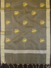 Banarasee Embroidered Gold Buta Design Organza Dupatta-Beige