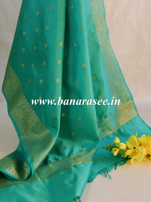 Banarasee Art Silk Buti Design Dupatta-Pastel Blue