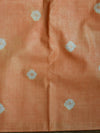 Bhagalpuri Silk Cotton Suit Set With Shibori Dye Design-Blue & Peach