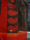 Banarasee Cotton Silk Saree Resham Buti Design & Border-Black