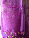 Bhagalpuri Jute Silk Cotton Suit Set With Shaded Dupatta & Kameez-Yellow & Pink