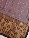 Banarasee Pure Chiffon Saree With Embroidery Work & Paisley Border-Wine