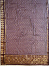 Banarasee Pure Chiffon Saree With Embroidery Work & Paisley Border-Wine