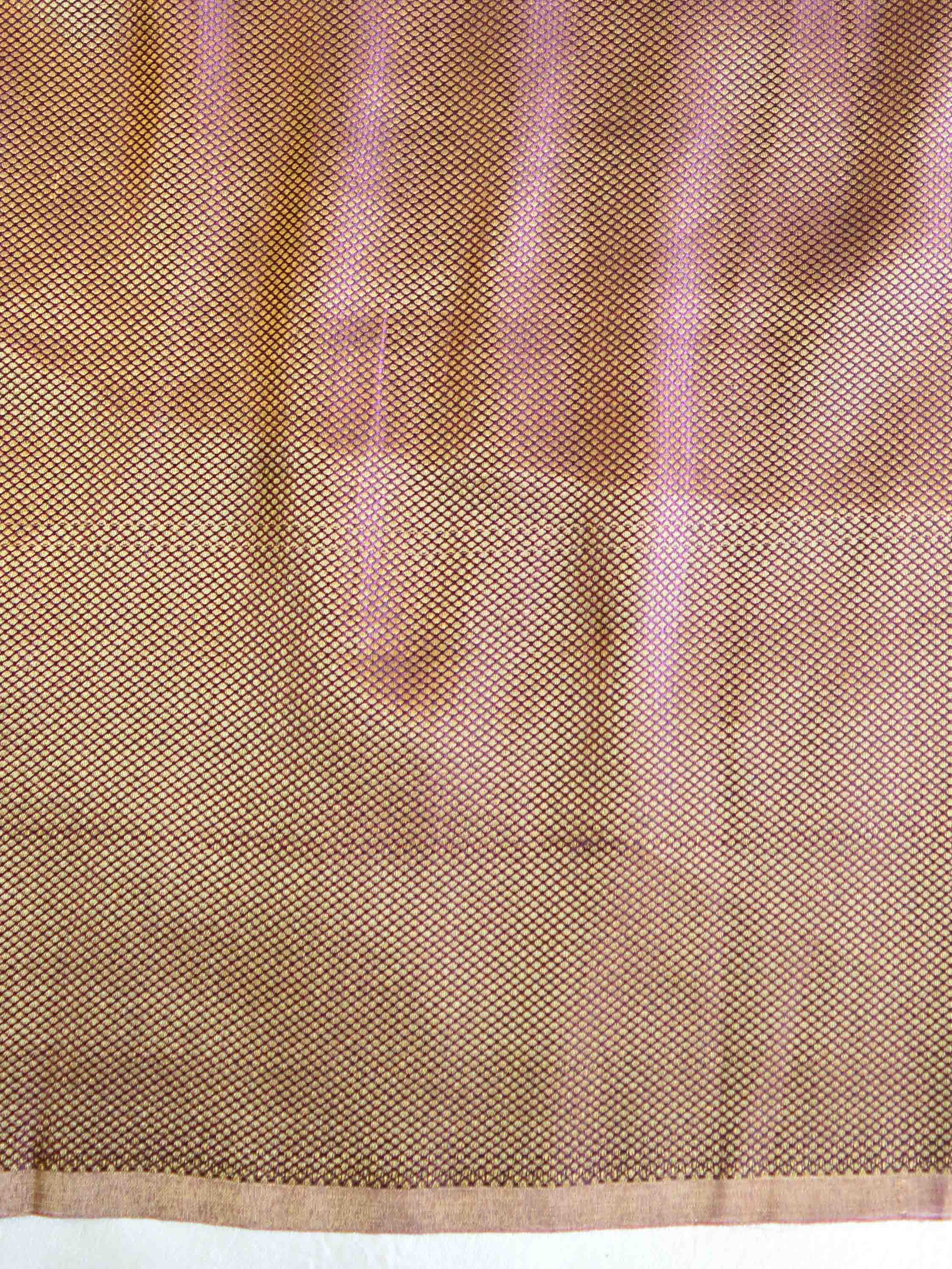Banarasee Pure Chiffon Saree With Embroidery Work & Paisley Border-Wine