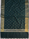 Banarasee Art Silk Buti Design Dupatta-Green