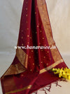 Banarasee Art Silk Buti Design Dupatta-Maroon