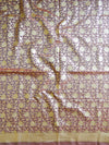 Banarasee Organza Silver Zari Salwar Kameez Fabric With Dupatta-Peach