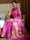 Banarasee Art Silk Saree With Zari Buta & Border-Magenta