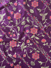 Banarasee Handwoven Plain Organza Tissue Saree With Silk Brocade Blouse-Pink