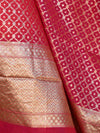 Banarasee Handloom Chanderi Cotton Zari Work Salwar Kameez Dupatta Set-Pink & Yellow