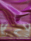 Banarasee Art Silk Saree With Zari Buta & Border-Magenta