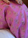 Banarasee Salwar Kameez Cotton Silk Resham Buti Woven Fabric-Pink