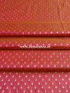 Banarasee Semi Katan Silk Buti Design Fabric-Peach