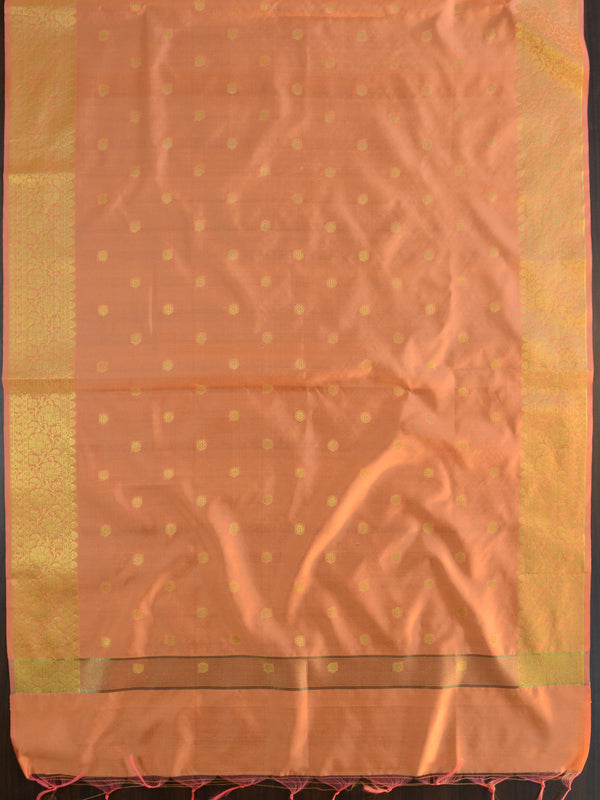 Banarasee Art Silk Buti Design Dupatta-Peach