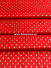 Banarasee Semi Katan Silk Buti Design Fabric-Red