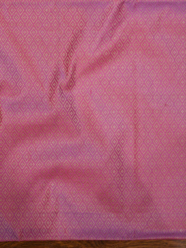 Banarasee Salwar Kameez Cotton Silk Resham Buti Woven Fabric-Pink